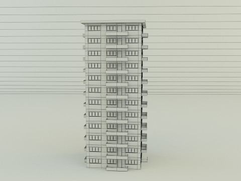 High rise apartment model 3D 模型
