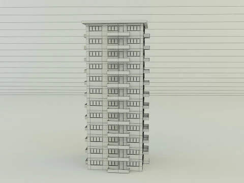 High rise apartment model 3D Model