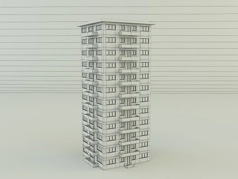 High rise apartment model 3D Model