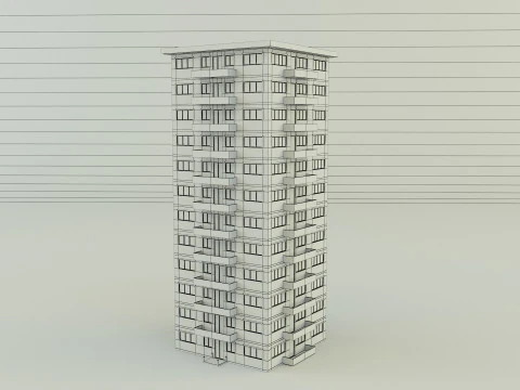 High rise apartment model 3D Model