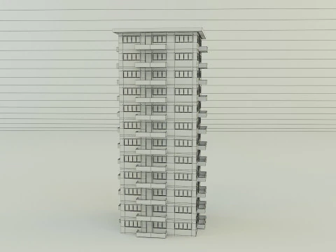 High rise apartment model 3D Model