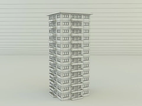 High rise apartment model 3D Model