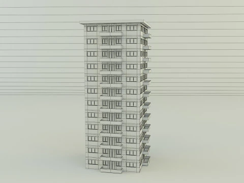 High rise apartment model 3D Model