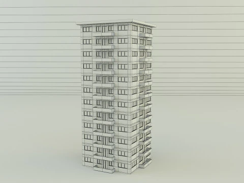 High rise apartment model 3D Model