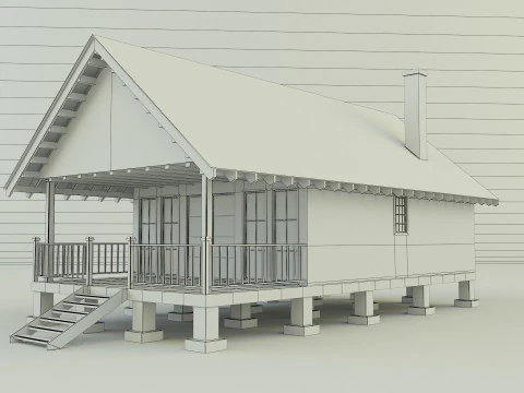 Guest house model 3D Model