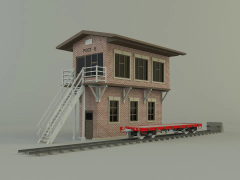 Макет будівлі вокзалу 3D Модель