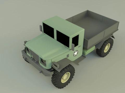 Military pickup vehicle 3D Model