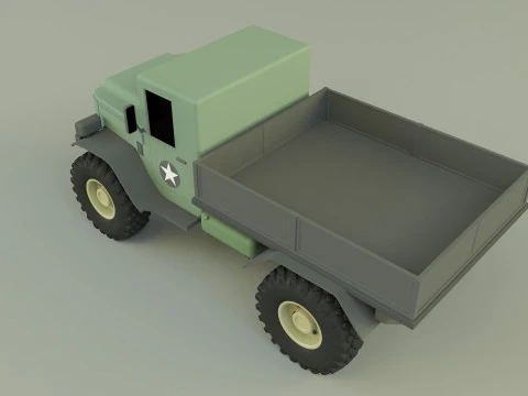 Military pickup vehicle 3D Model