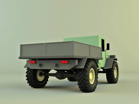 Military pickup vehicle 3D Model