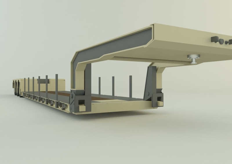 3ax lowbed trailer 3D मॉडल .c4d .max .obj .3ds .fbx .stl .blend 