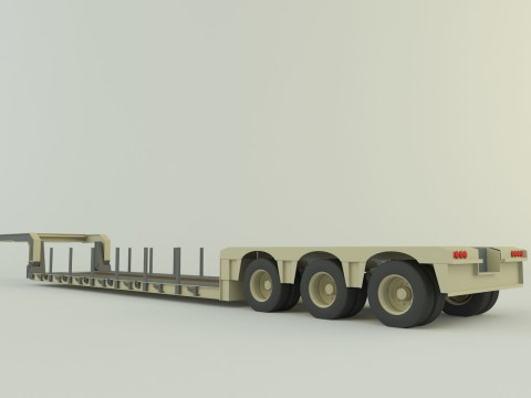 3ax lowbed trailer 3D मॉडल