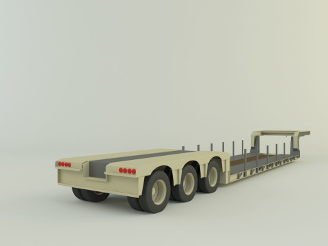 3ax lowbed trailer 3D मॉडल