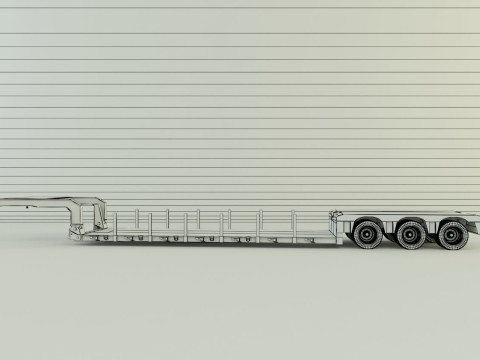 3ax lowbed trailer 3D मॉडल