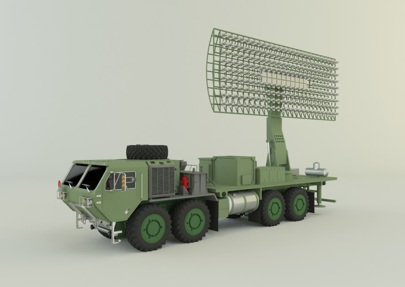 Assy hemtt A4 with radar 3D Model .c4d .max .obj .3ds .fbx .stl .blend 