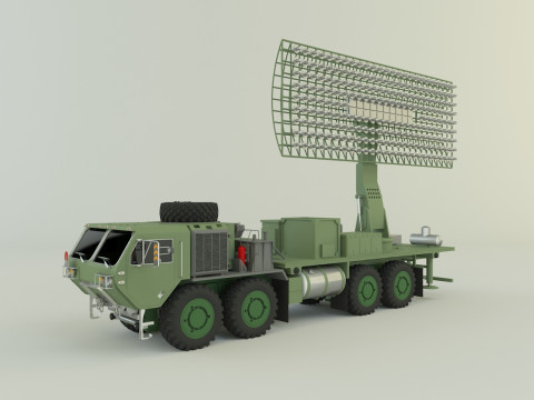 Assy hemtt A4 with radar 3D 模型