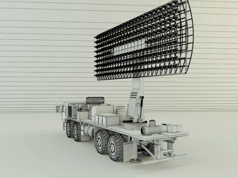 Assy hemtt A4 with radar 3D Model