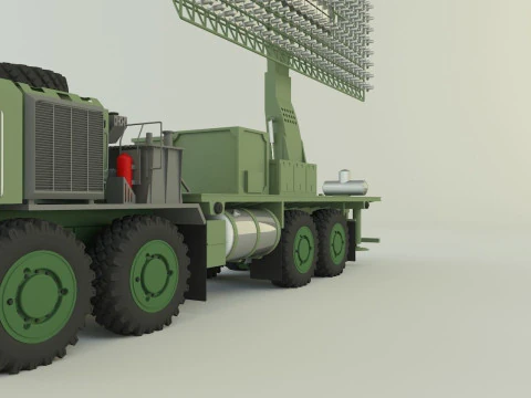 Assy hemtt A4 with radar 3D Model