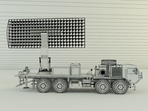 Assy hemtt A4 with radar 3D Model