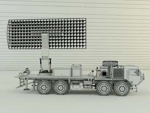 Assy hemtt A4 with radar 3D Model