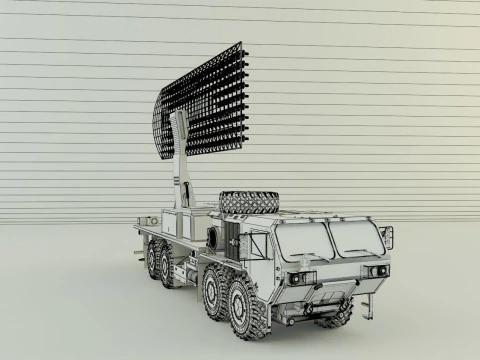 Assy hemtt A4 with radar 3D Model