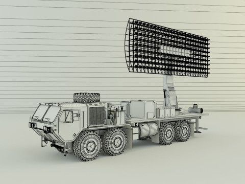 Assy hemtt A4 with radar 3D Model
