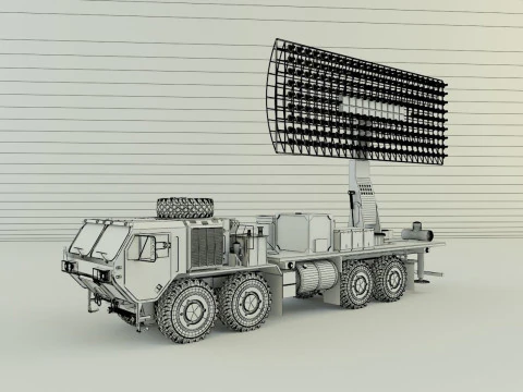 Assy hemtt A4 with radar 3D Model