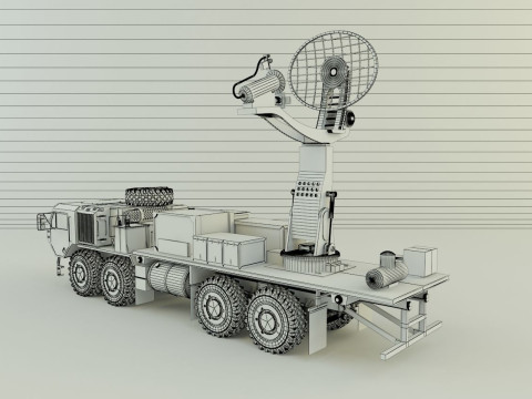 Assy hemtt A4 with radar 2 Model 3D