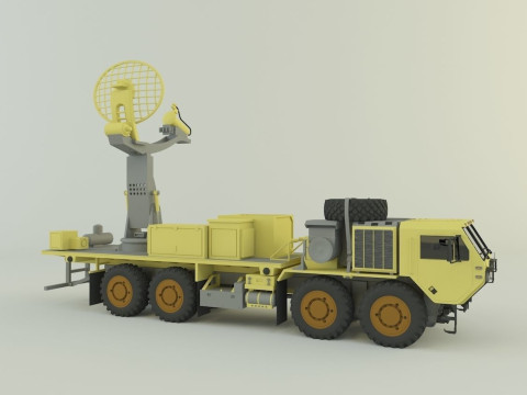 Assy hemtt A4 with radar 2 Model 3D