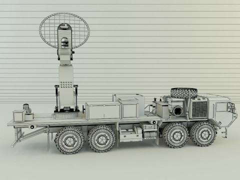 Assy hemtt A4 with radar 2 Model 3D