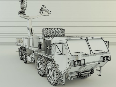 Assy hemtt A4 with radar 2 Model 3D