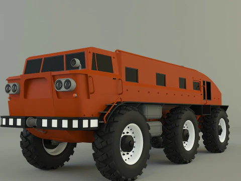 Veicolo militare ZIL E167 Modello 3D