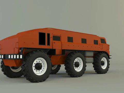 ZIL E167 軍用車両 3Dモデル