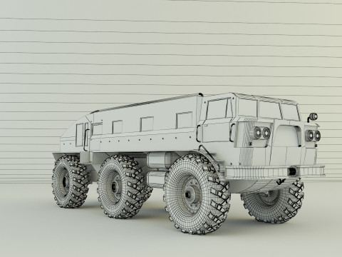 ZIL E167 military Vehicle 3Dモデル