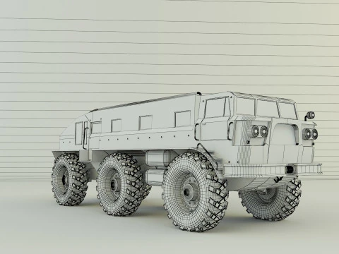ZIL E167 軍用車両 3Dモデル