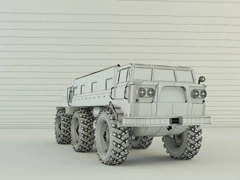 ZIL E167 軍用車両 3Dモデル