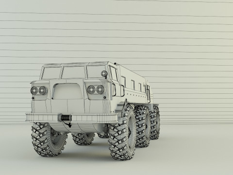 ZIL E167 military Vehicle 3Dモデル