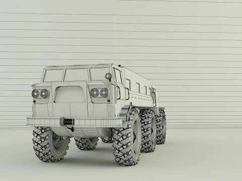 ZIL E167 軍用車両 3Dモデル