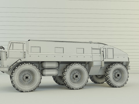 ZIL E167 military Vehicle 3Dモデル