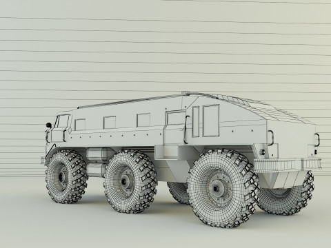 ZIL E167 military Vehicle 3Dモデル