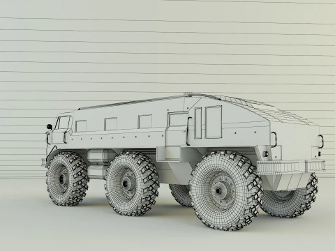 ZIL E167 軍用車両 3Dモデル