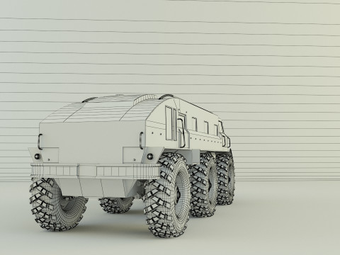 ZIL E167 military Vehicle 3Dモデル