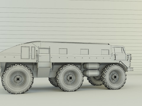 ZIL E167 military Vehicle 3Dモデル