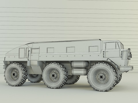 ZIL E167 military Vehicle 3Dモデル