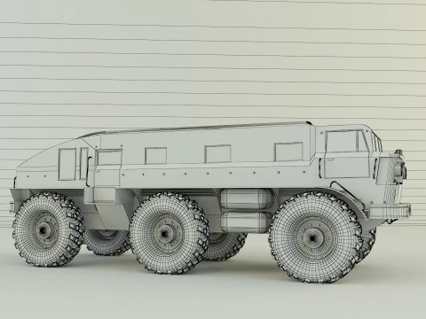 ZIL E167 軍用車両 3Dモデル