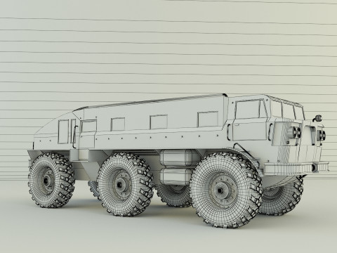ZIL E167 military Vehicle 3Dモデル