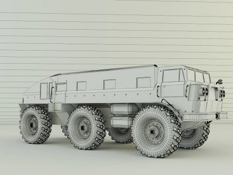 ZIL E167 軍用車両 3Dモデル