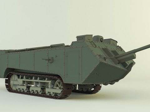 Saint Chamond tank 3D Model