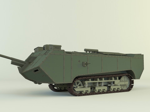 Saint Chamond tank Modèle 3D