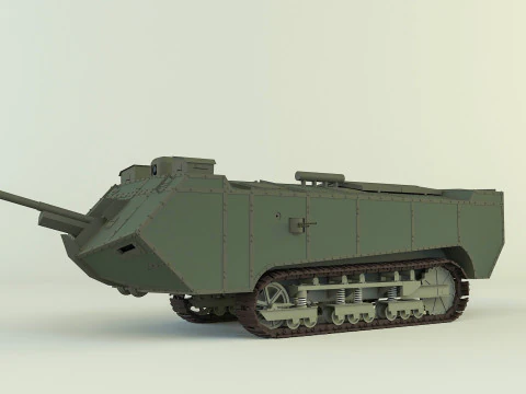 Saint Chamond tank 3D Model