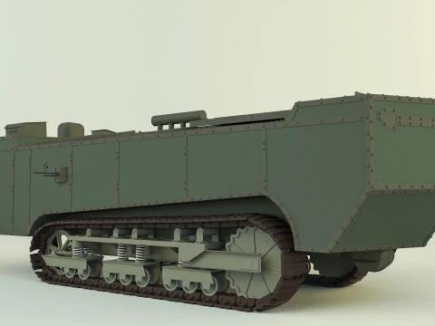 Saint Chamond tank 3D Model